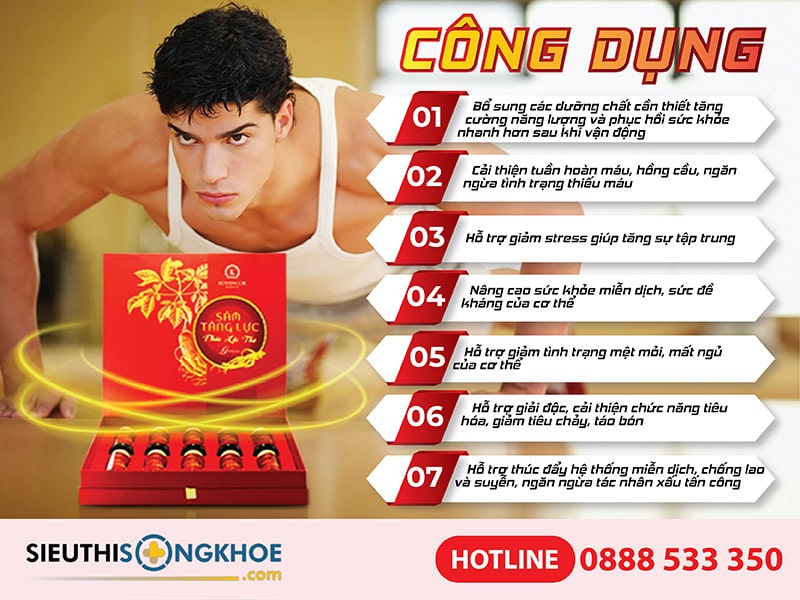 công dụng sâm tăng lực phúc lộc thọ