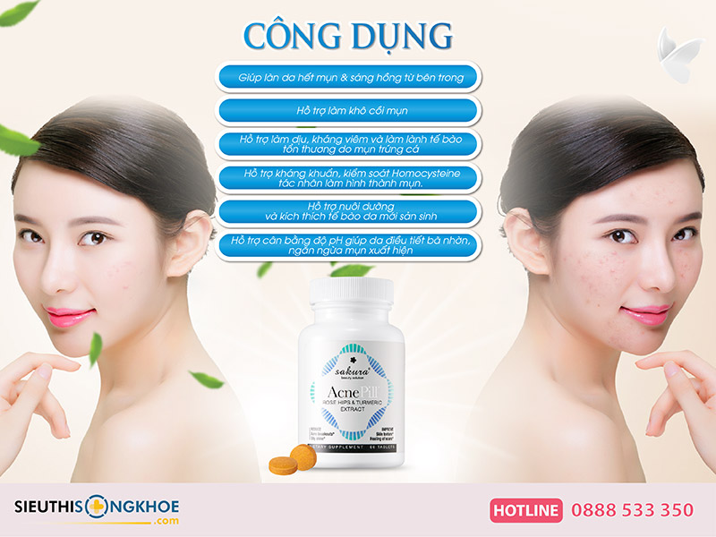 công dụng viên uống sakura acnepill