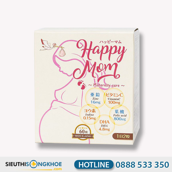 JpanWell Happy Mom - Viên Uống Hỗ Trợ Nâng Cao Sức Khoẻ Mẹ Bầu Trong Thai Kì