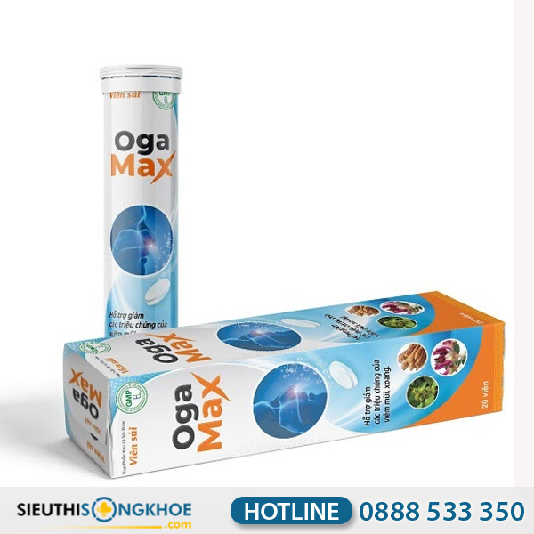 Oga Max Viên Sủi Hỗ Trợ Giảm Triệu Chứng Viêm Mũi Viêm Xoang Hộp 20 Viên