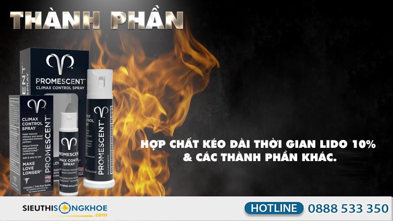 thành phần sản phẩm promescent