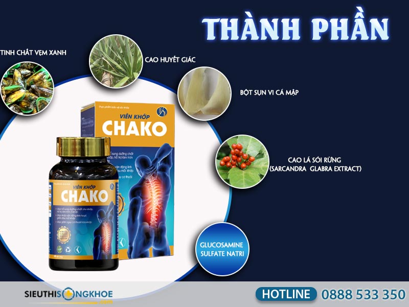 thành phần viên khớp chako