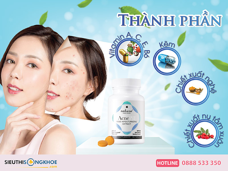 thành phần viên uống sakura acnepill