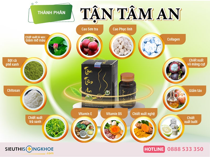 thành phần viên uống tận tâm an