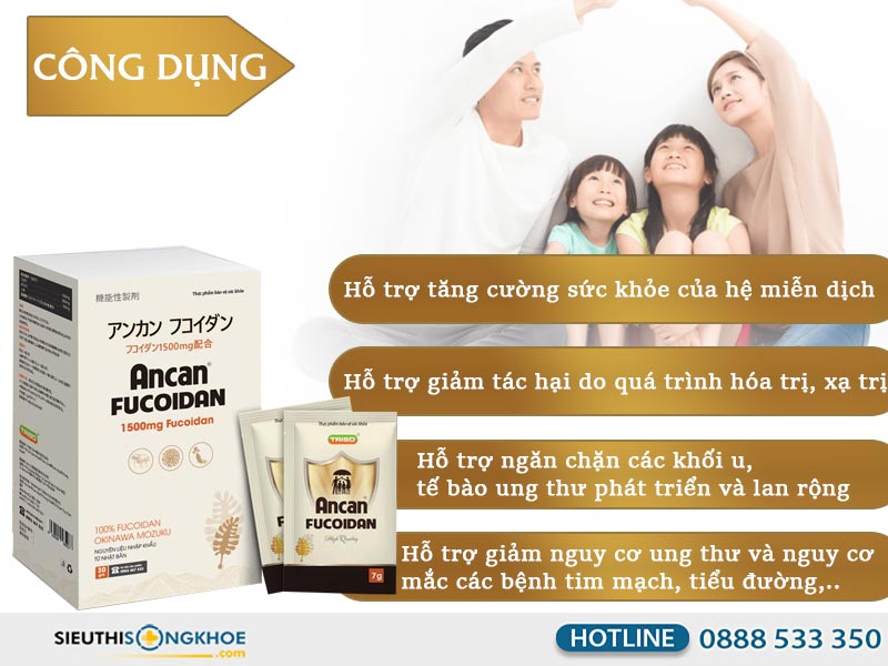 công dụng ancan fucoidan