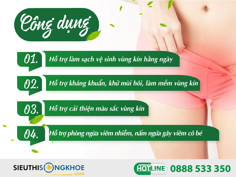 công dụng của thảo mộc vệ sinh vùng kín hồng tâm