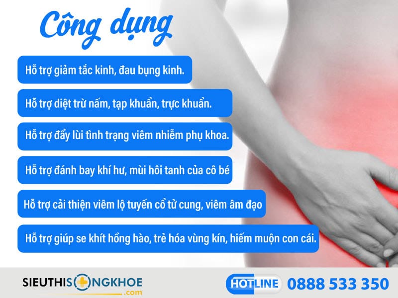 công dụng viên đặt phụ khoa hồng tâm