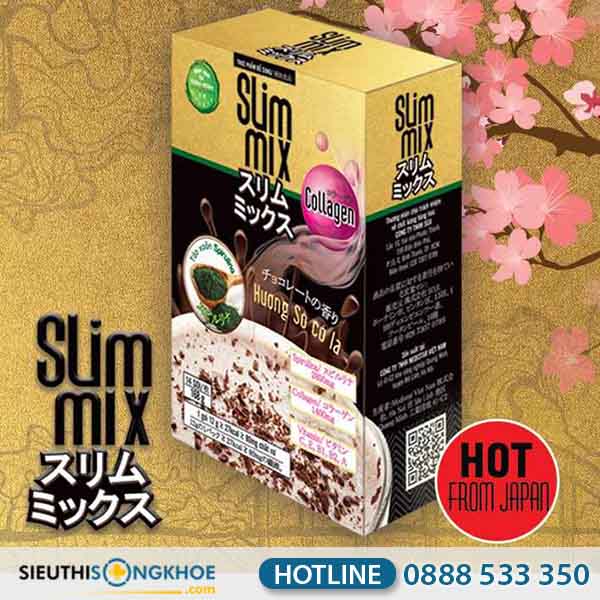 Slim Mix - Bột Hỗ Trợ Giảm Cân An Toàn, Vị Sô Cô La Dễ Uống