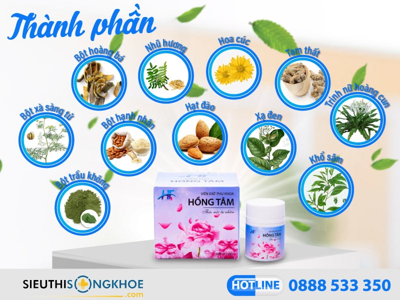thành phần viên đặt phụ khoa hồng tâm