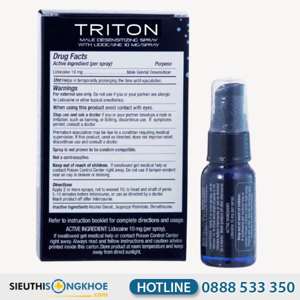 Shibari Triton - Chai Xịt Hỗ Trợ Chống Xuất Tinh Sớm Cho Nam Giới
