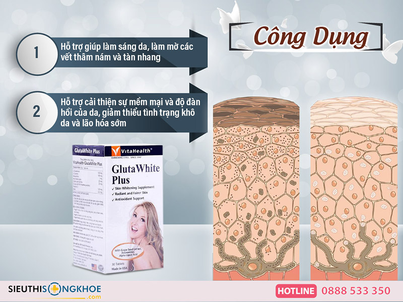công dụng viên uống gluta white plus
