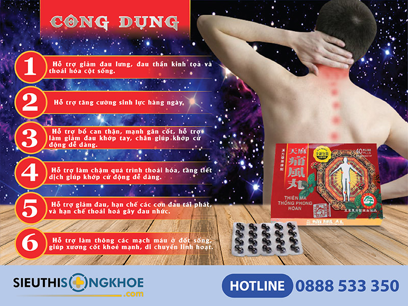 công dụng của thiên ma thống phong hoàn