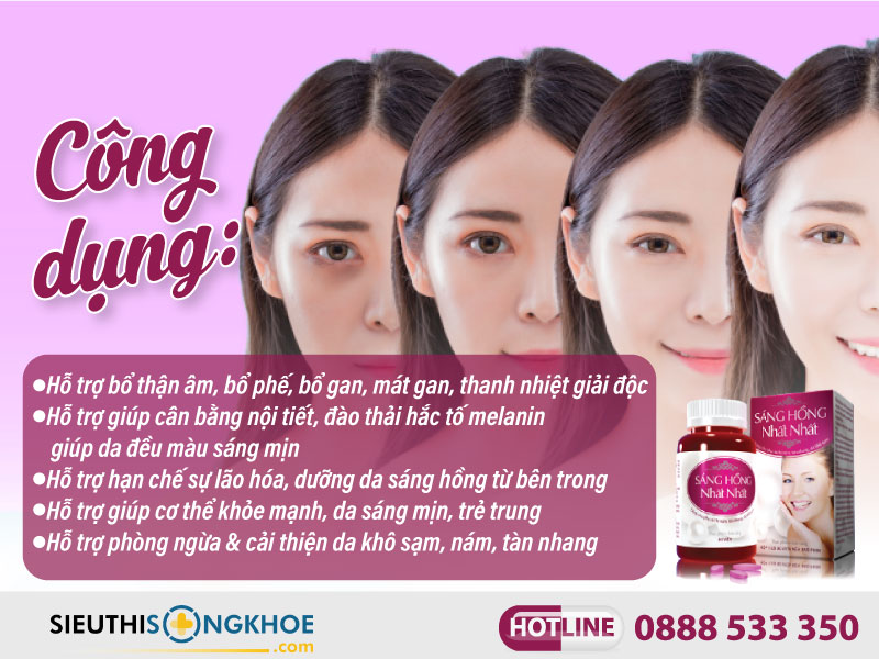 công dụng viên uống sáng hồng nhất nhất