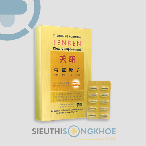 Đông Trùng Hạ Thảo Tenken - Viên Uống Hỗ Trợ Bổ Phổi, Ích Thận