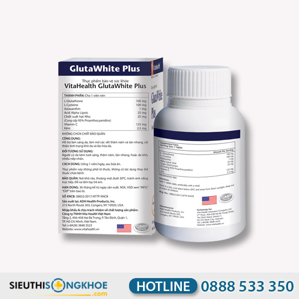 Gluta White Plus - Viên Uống Hỗ Trợ Dưỡng Trắng Da Từ Bên Trong