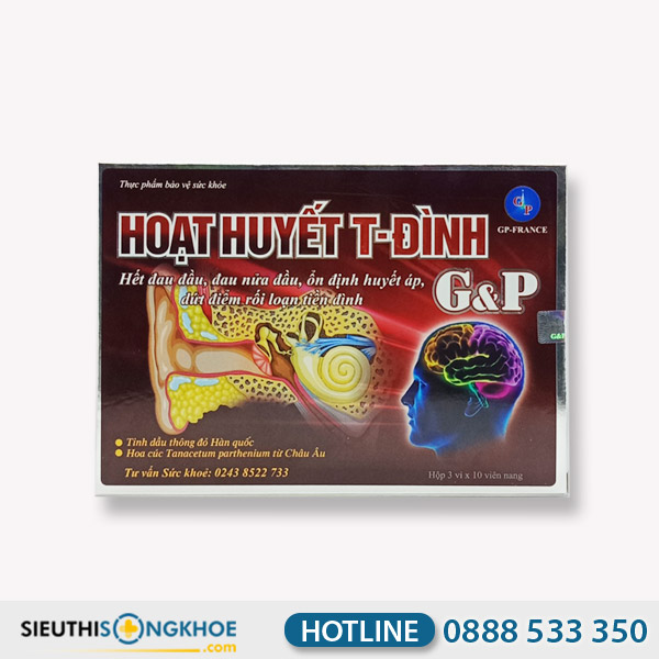 Hoạt Huyết T-Đình G&P - Viên Uống Hỗ Trợ Tuần Hoàn Máu Não