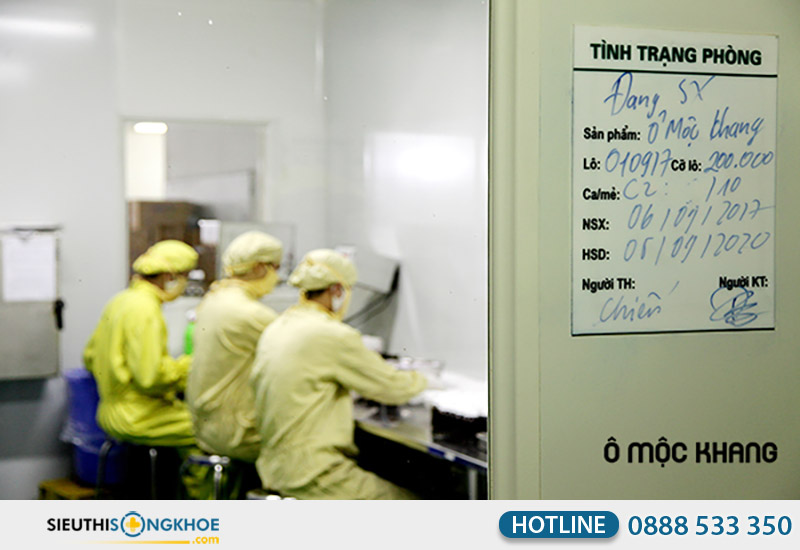 quy trình điều chế viên uống ô mộc khang