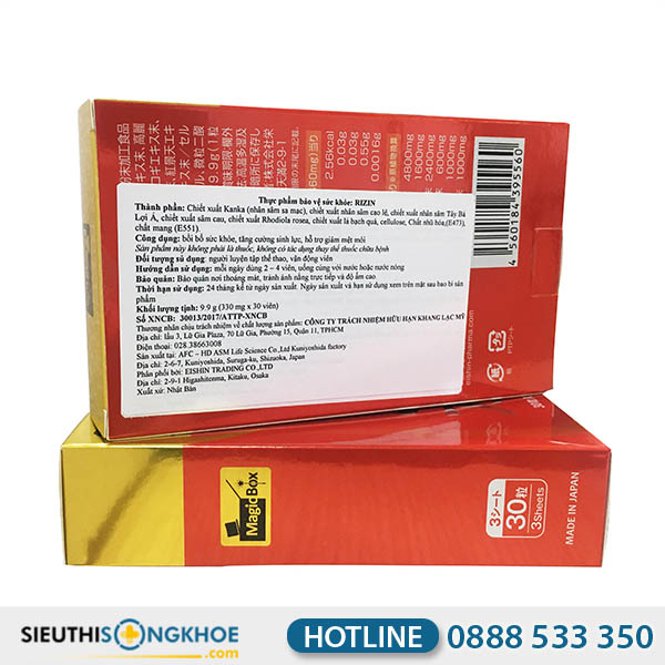Rizin Nhật Bản - Viên Uống Hỗ Trợ Bổ Thận Tráng Dương & Bồi Bổ Sức Khỏe Nam Giới
