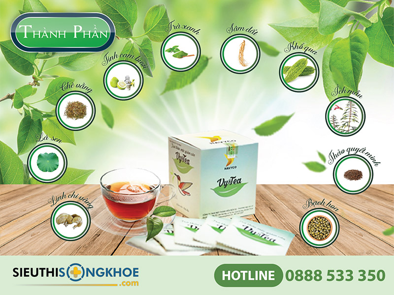 thành phần của trà giảm cân vy tea