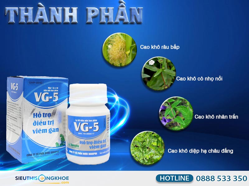thành phần của viên uống vg5