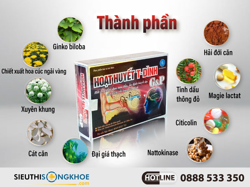 thành phần hoạt huyết t-đình g&p