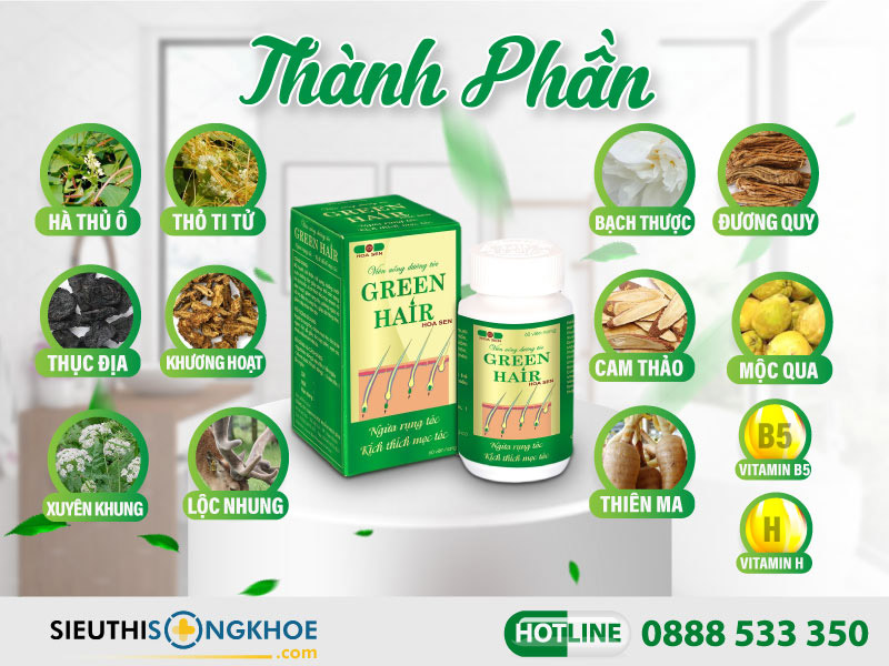 thành phần viên uống green hair
