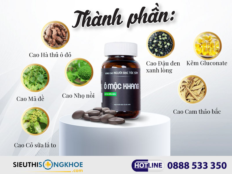 thành phần viên uống ô mộc khang
