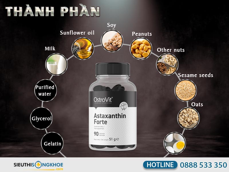 thành phần viên uống ostrovit astaxanthin forte