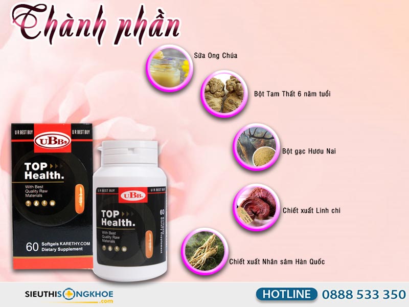 thành phần viên uống ubb top health