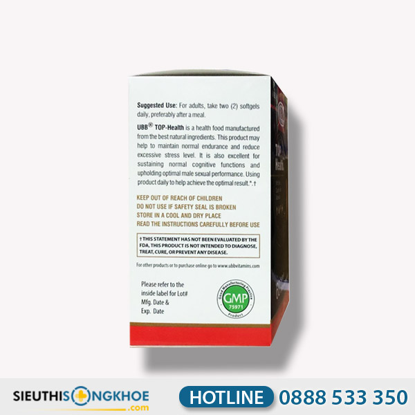 UBB Top Health - Viên Uống Hỗ Trợ Giảm Mệt Mỏi & Nâng Cao Sức Khoẻ
