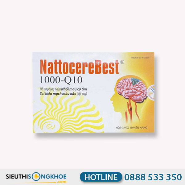 Viên Uống Nattocerebest - Hỗ Trợ Lưu Thông Máu Cho Tim & Não Bộ, Ngăn Ngừa Tai Biến