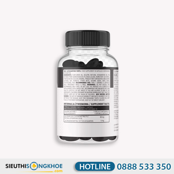 Viên Uống Ostrovit Astaxanthin Forte - Hỗ Trợ Chống Lão Hoá & Làm Đẹp Da
