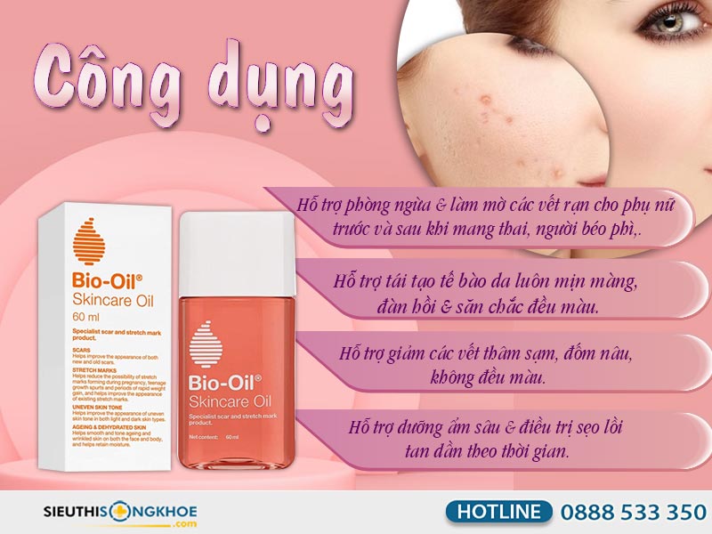 công dụng của bio oil skincare oil