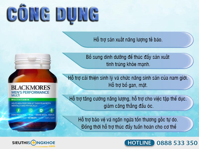 công dụng của blackmores men's performance multi vitamin