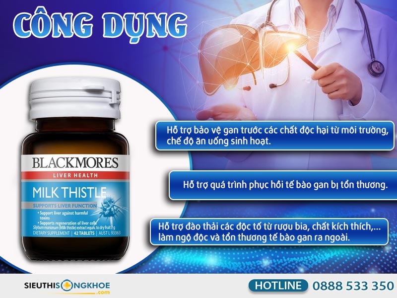 công dụng của blackmores milk thistle
