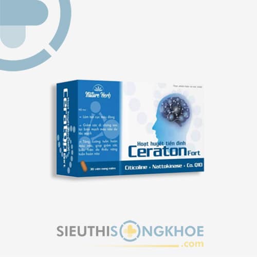 Hoạt Huyết Tiền Đình Ceraton Fort - Viên Uống Hỗ Trợ Tuần Hoàn Máu & Ngừa Biến Chứng Tai Biến