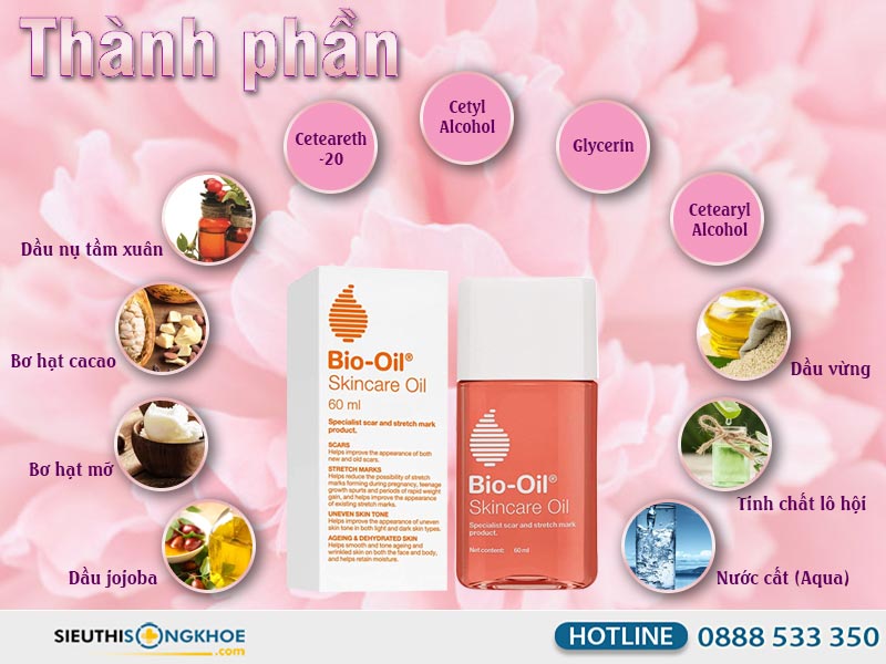 thành phần của bio oil skincare oil