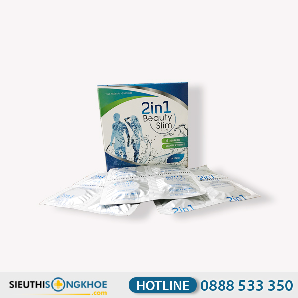 2in1 Beauty Slim - Viên Sủi Hỗ Trợ Đốt Cháy Mỡ Thừa