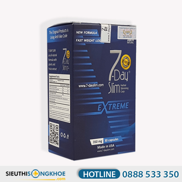 7 Day Slim Extreme - Viên Uống Hỗ Trợ Đốt Cháy Mỡ Thừa