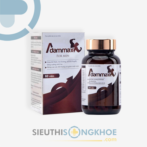 Adammax For Men Hỗ Trợ Tăng Cường Sinh Lý Nam Hộp 60 Viên