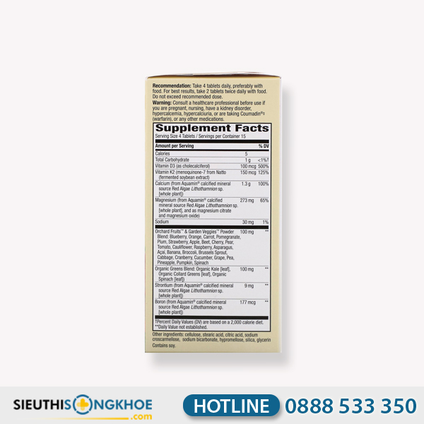 Alive Calcium - Viên Uống Hỗ Trợ Tăng Cường Hấp Thụ Canxi & Chắc Khoẻ Xương