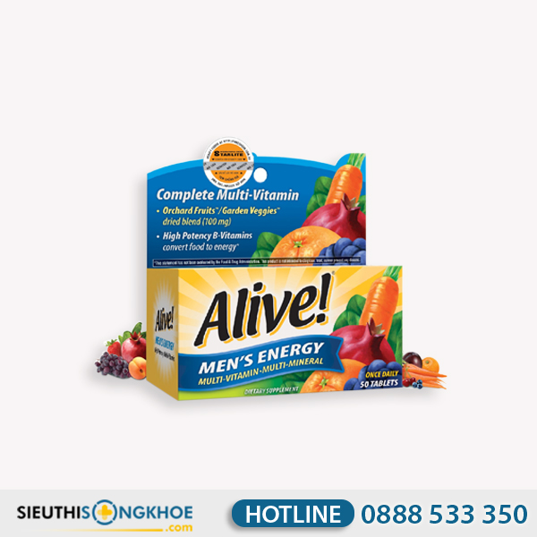 Alive Men's Energy - Viên Uống Hỗ Trợ Thúc Đẩy Sức Đề Kháng & Bảo Vệ Cơ Thể Cho Nam