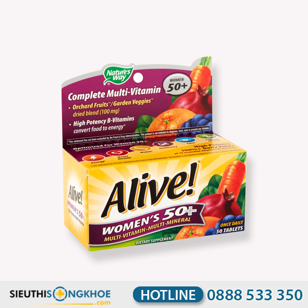Alive Women's 50+ - Viên Uống Hỗ Trợ Bổ Sung Chất Dinh Dưỡng Cho Phụ Nữ Trên 50