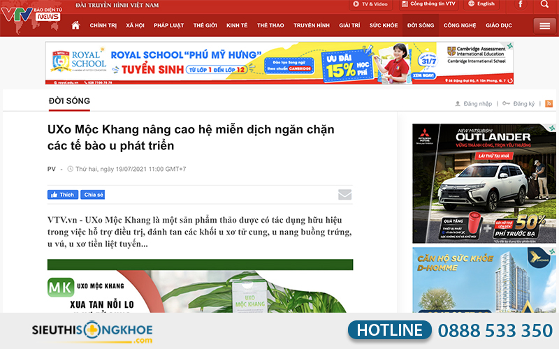 báo chí nói về viên uống uxo mộc khang