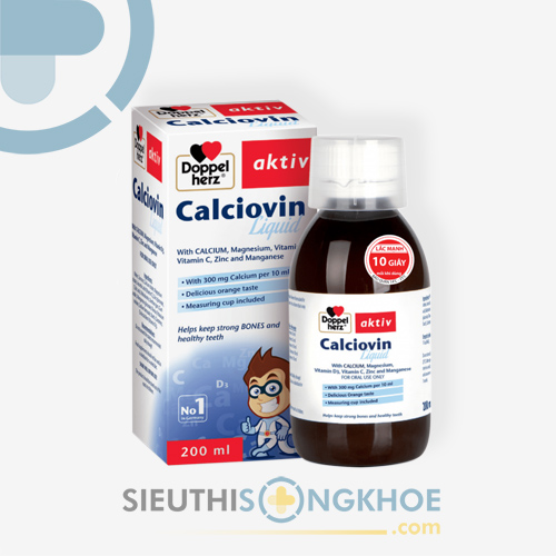 Kinder Calciovin Liquid Hỗ Trợ Tăng Trưởng Chiều Cao & Mọc Răng Chắc Khoẻ Cho Trẻ Em Chai 200ml