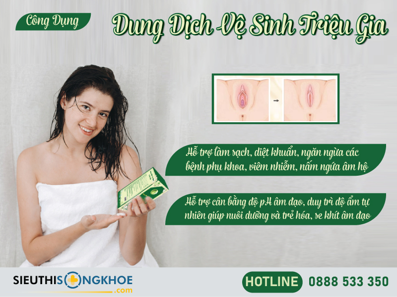 công dụng của dung dịch vệ sinh triệu gia