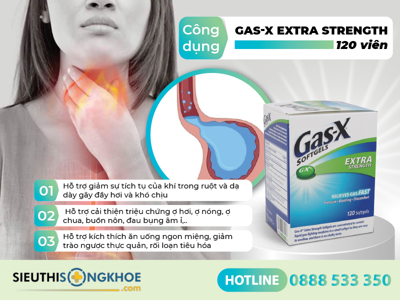 công dụng của gas-x extra strength