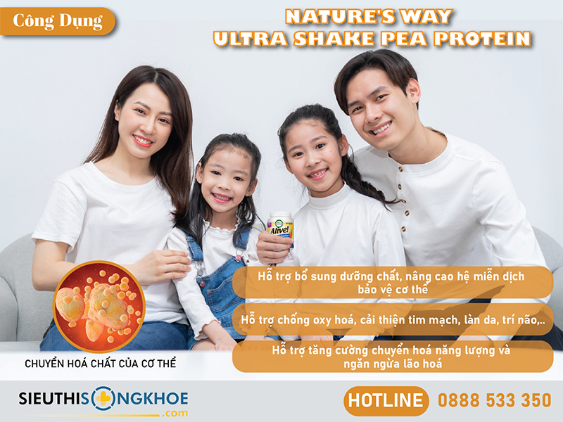 công dụng của nature's way ultra shake pea protein