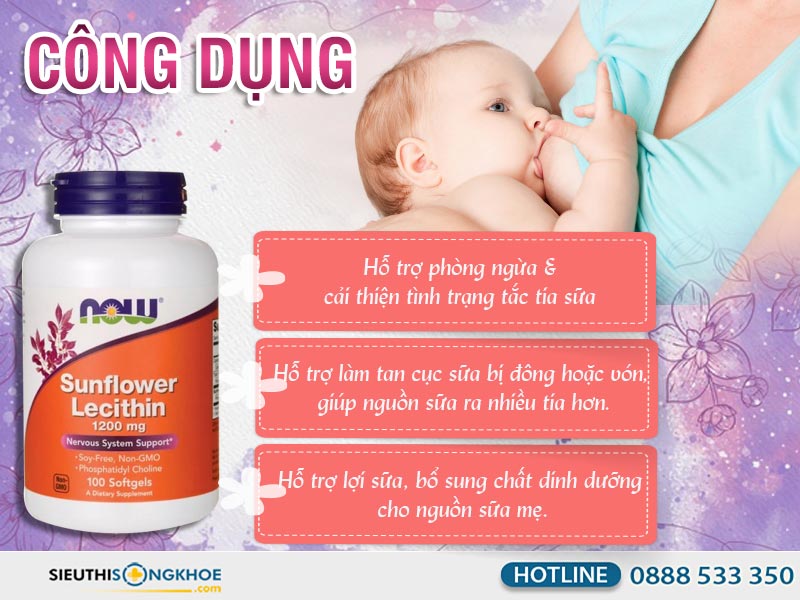 công dụng của now foods sunflower lecithin