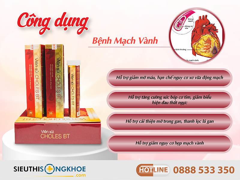công dụng của viên sủi choles bt